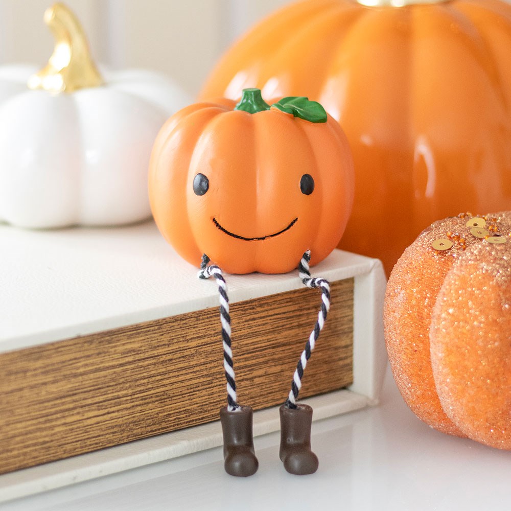 Figura Decorativa Calabaza Sentada – Cute Smiling Pumpkin