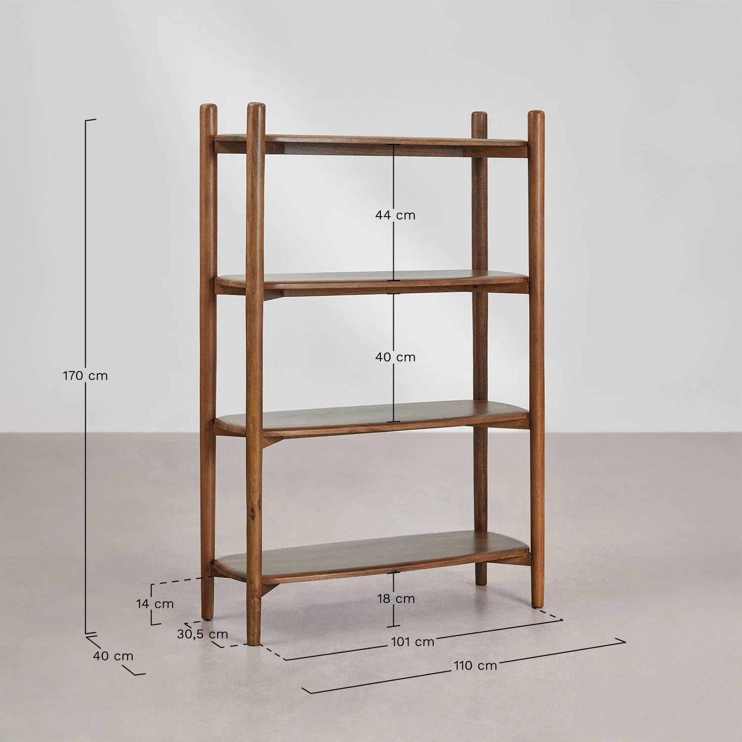 Estantería Gina – Madera de Mango 110x170 cm