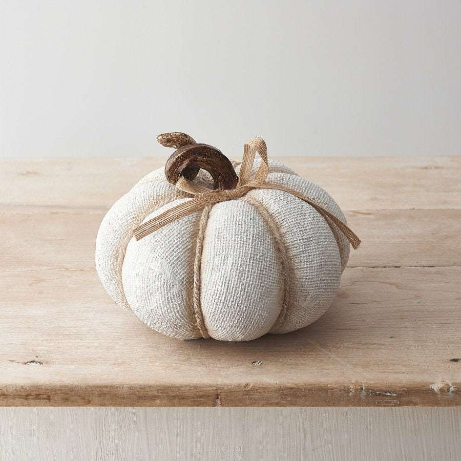Calabaza Blanca Texturizada – 19 cm