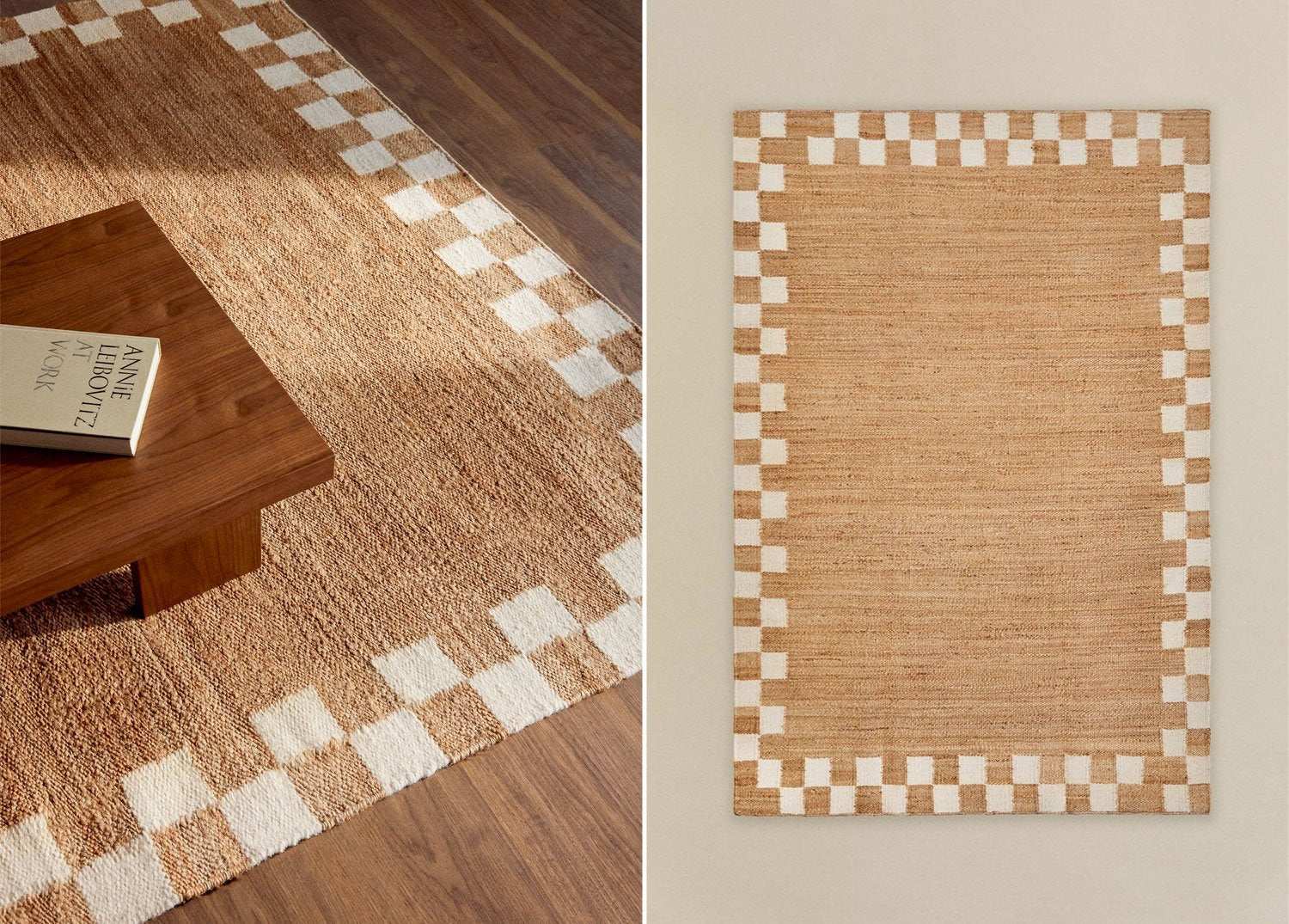 Alfombra en yute y algodón Luebo