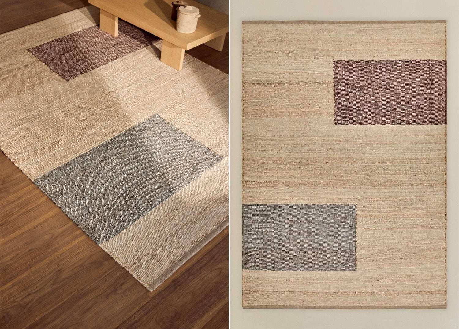 Alfombra de yute y algodón Brianda