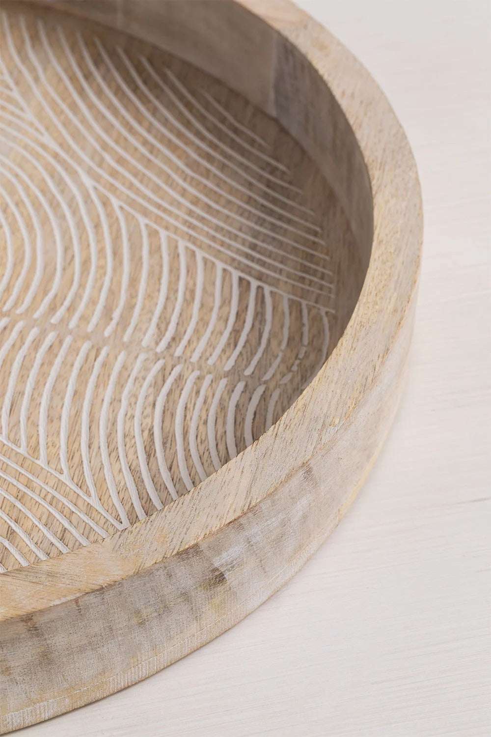 Bandeja Decorativa en Madera de Mango Diborna – Ø38 cm