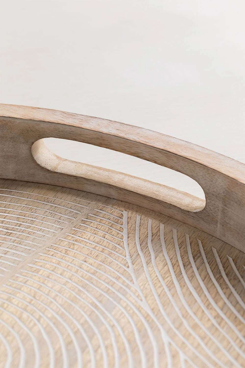 Bandeja Decorativa en Madera de Mango Diborna – Ø38 cm