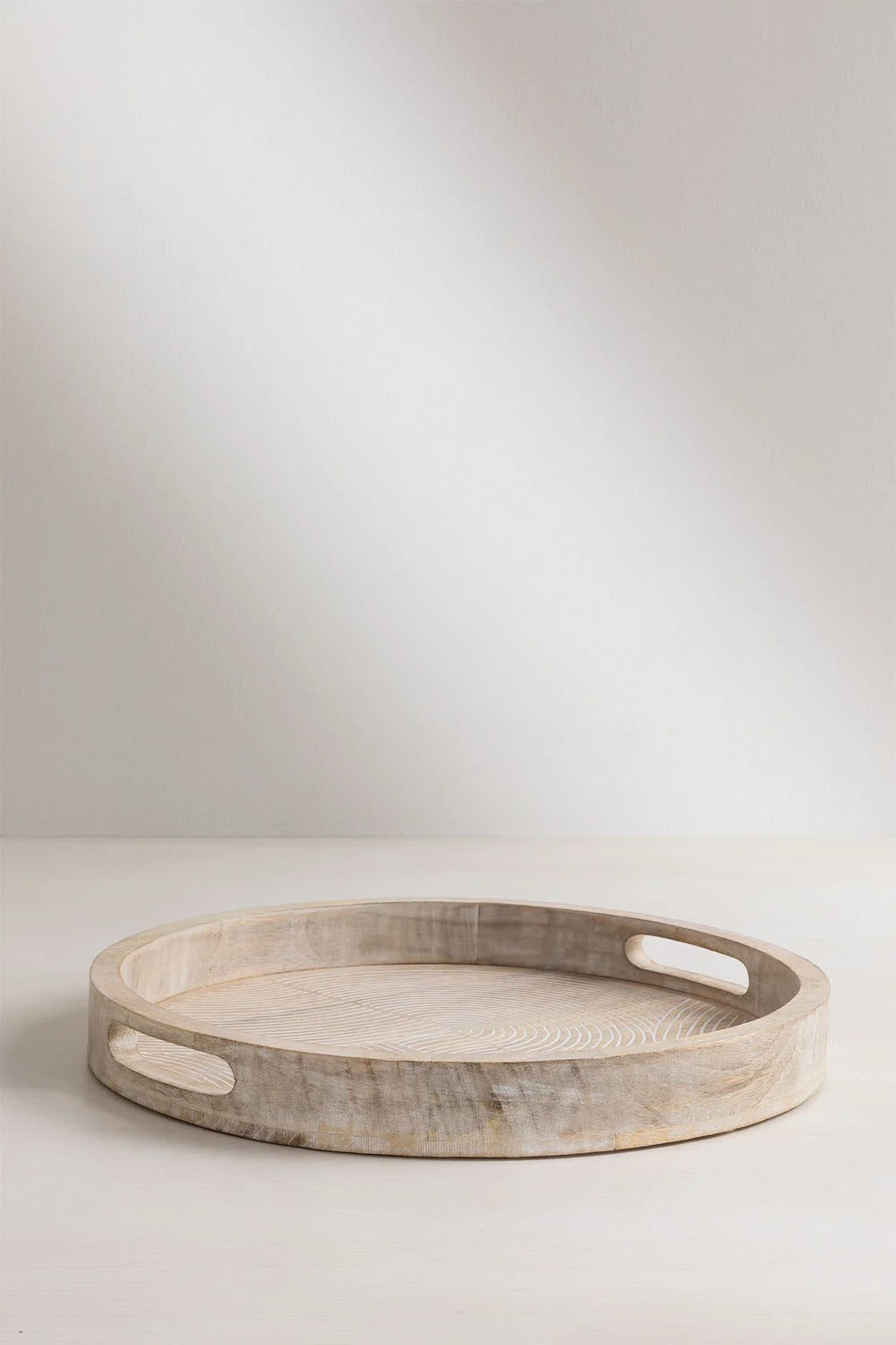 Bandeja Decorativa en Madera de Mango Diborna – Ø38 cm