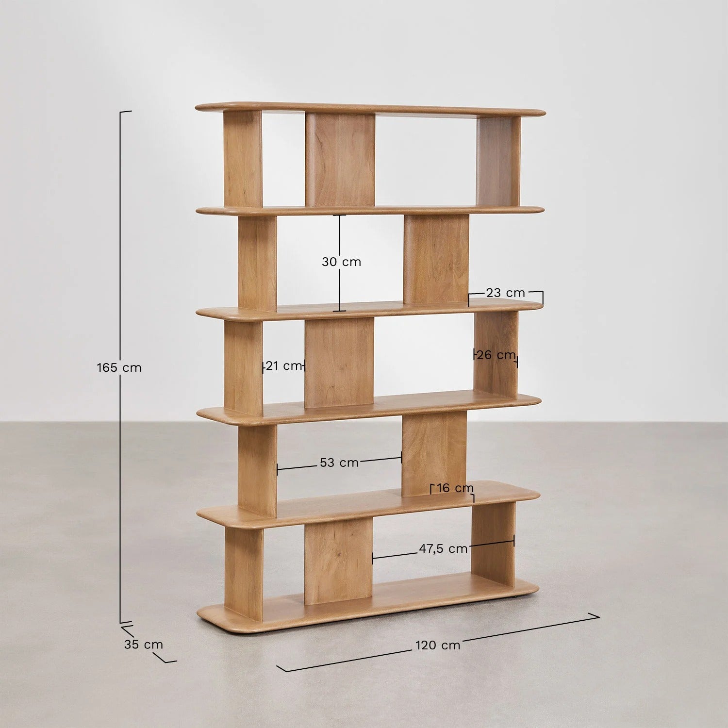 Estantería Miller – Madera de Mango 120x165 cm