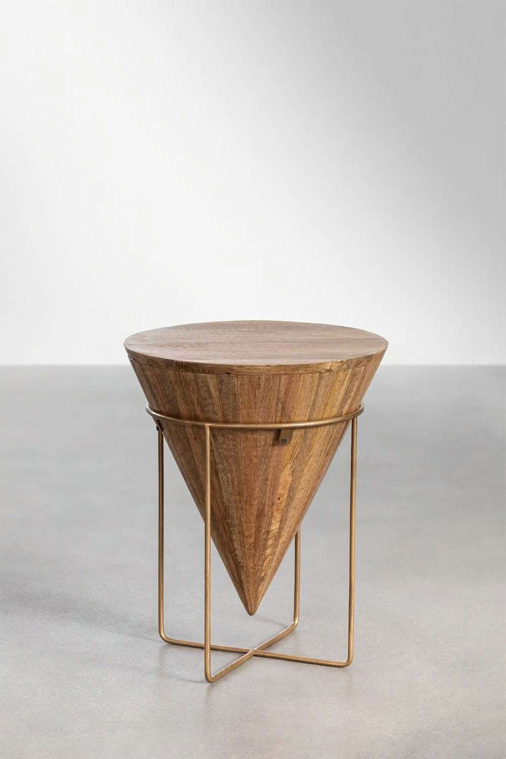 Mesa Auxiliar Redonda en Madera de Mango Ø40 cm – Piram