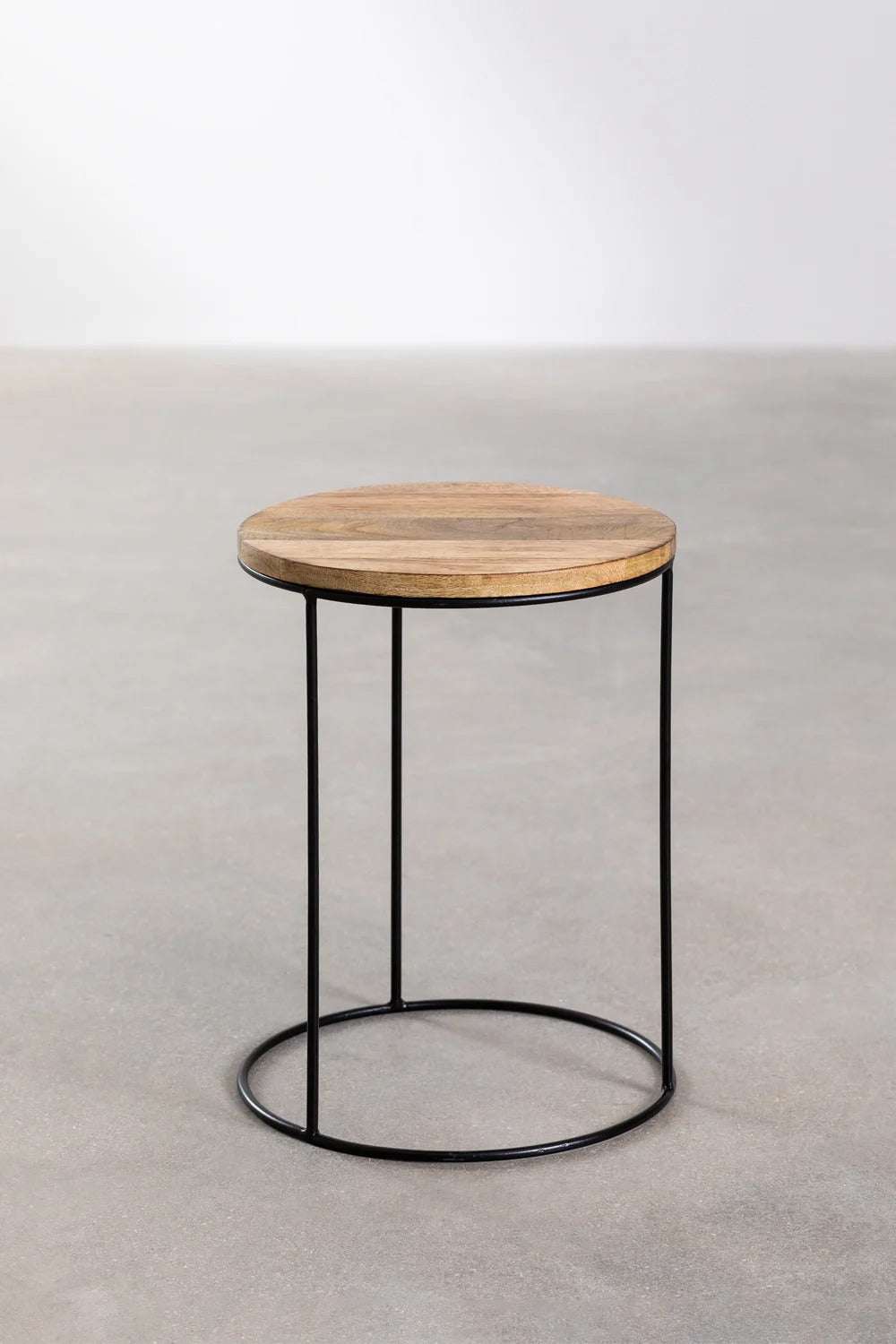 Mesa Auxiliar Redonda en Madera de Mango (Ø30 cm) – Tannam