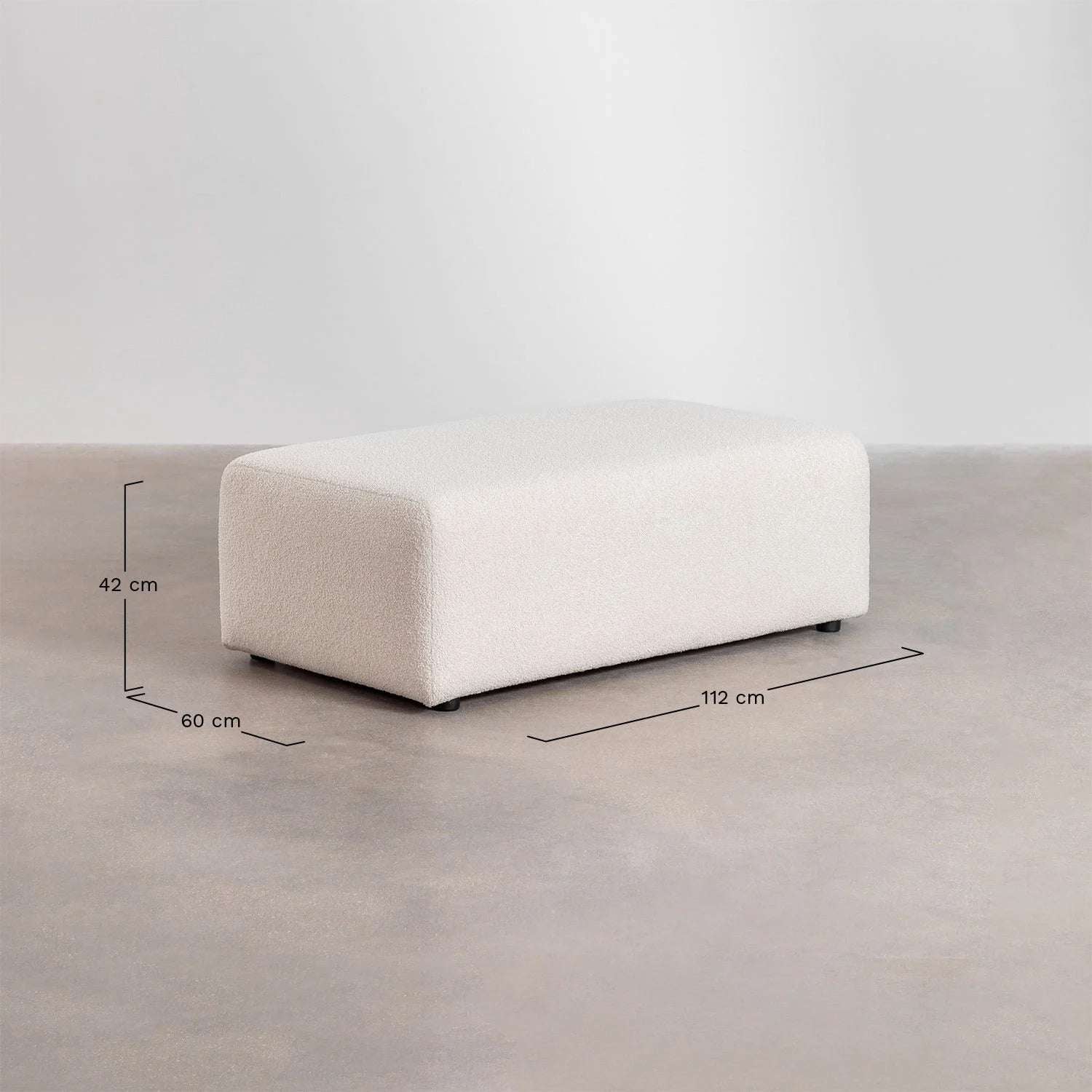 Puff 112x60 cm en borreguito – Borjan
