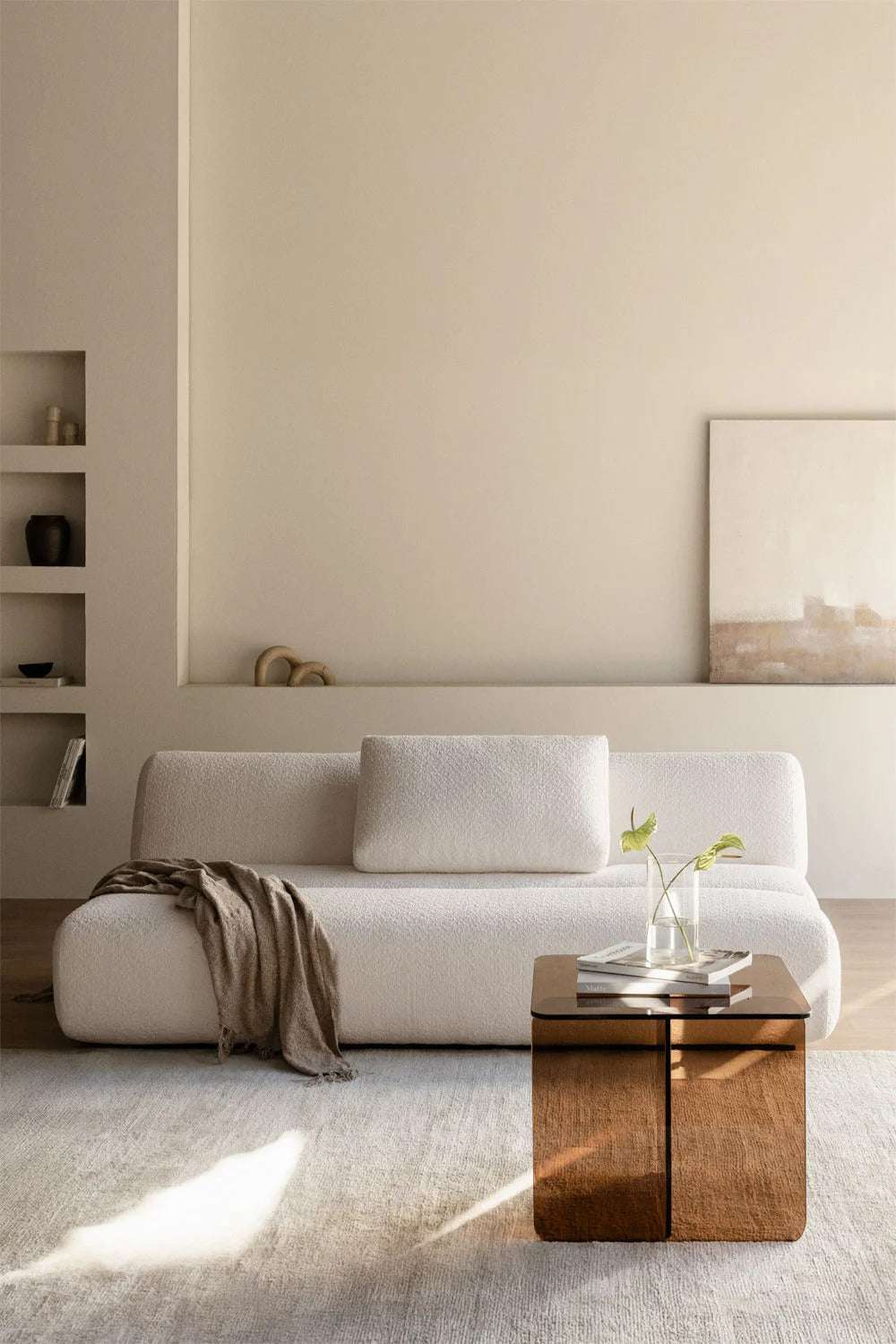 Sofá Cama de 3 Plazas en Tela Bouclé – Modelo Miami