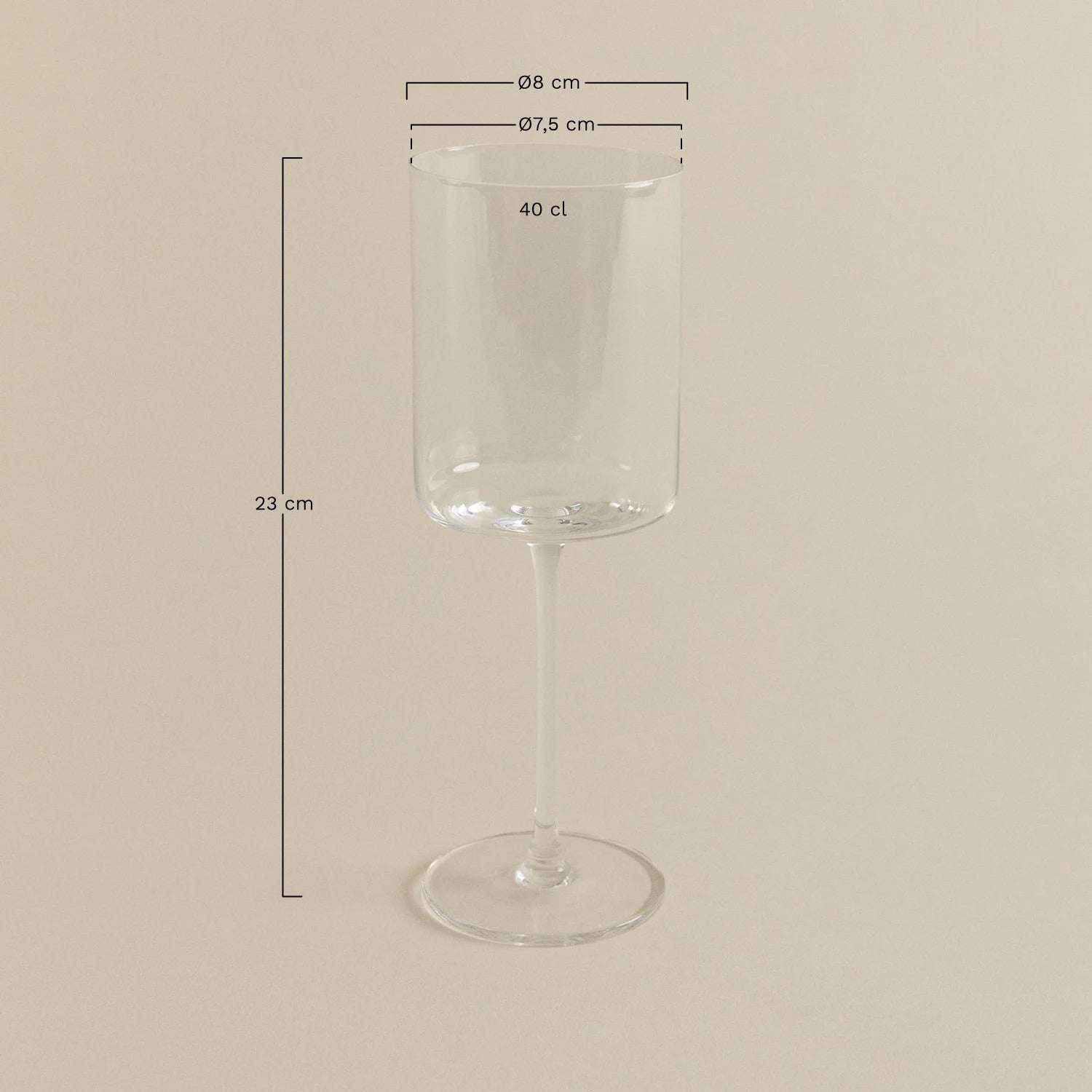 Pack de 4 Copas de Vino en Vidrio 40 cl Lioare