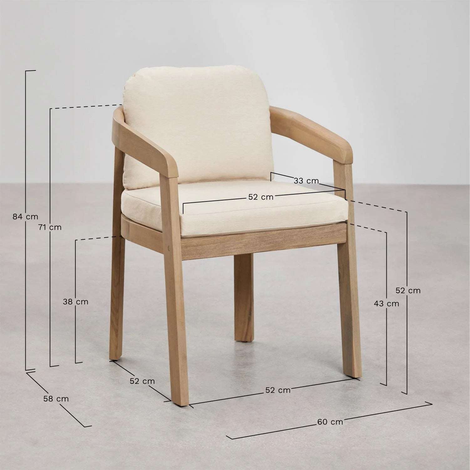 Set de Comedor Kaela + Uleno – Mesa de Madera + 6 Sillas