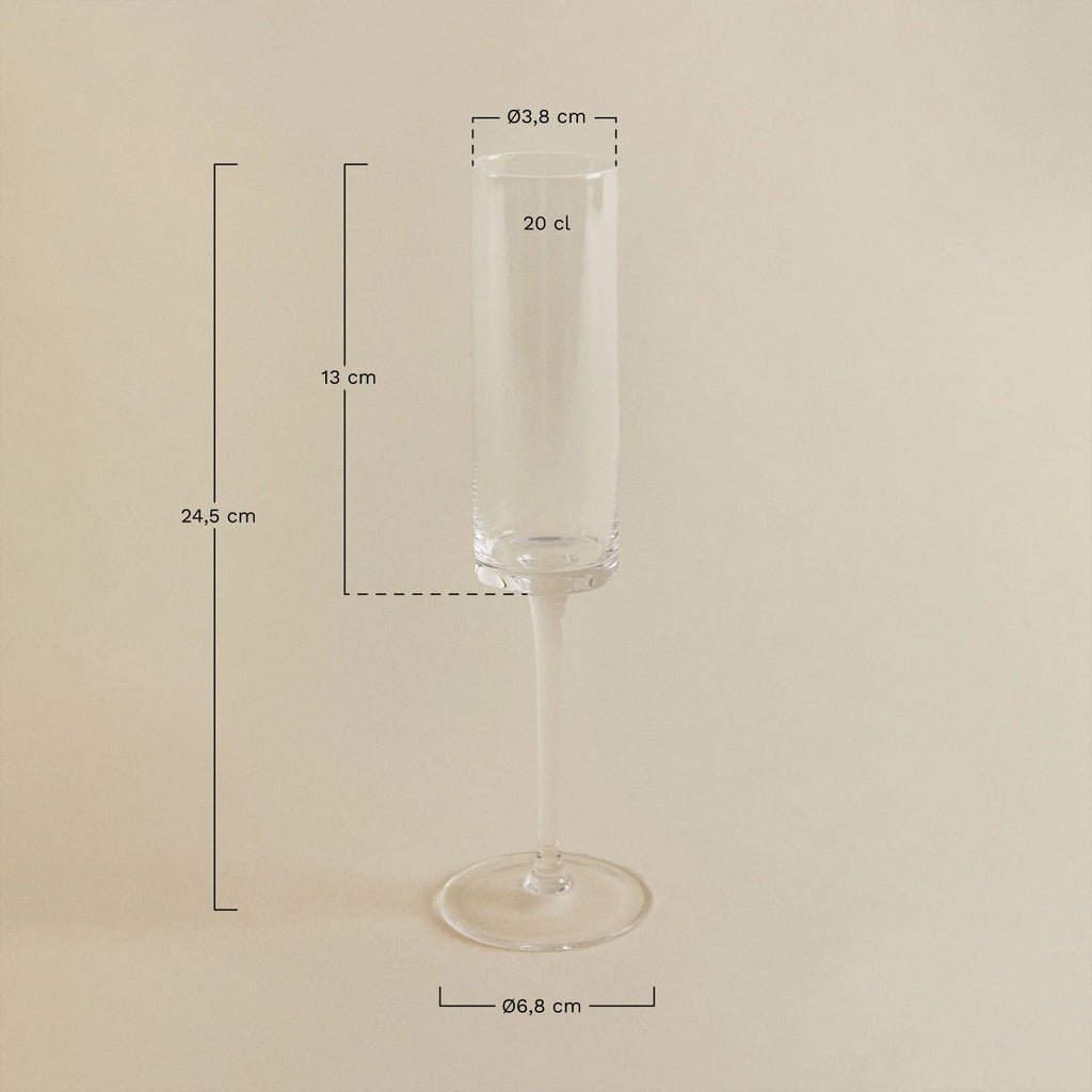 Pack de 4 Copas de Champagne en Vidrio 20 cl Lioare