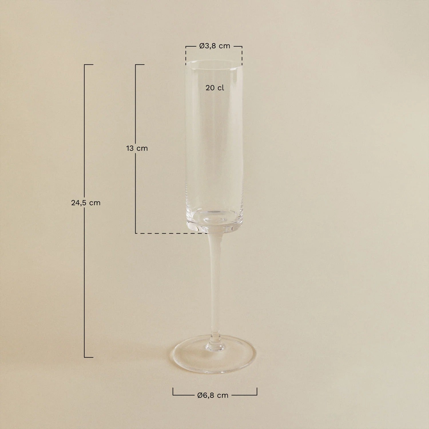 Pack de 4 Copas de Champagne en Vidrio 20 cl Lioare