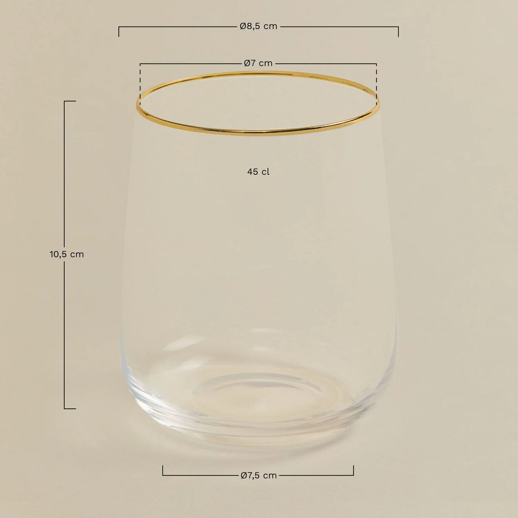 Pack de 4 Vasos de Vidrio 45 cl Olaya