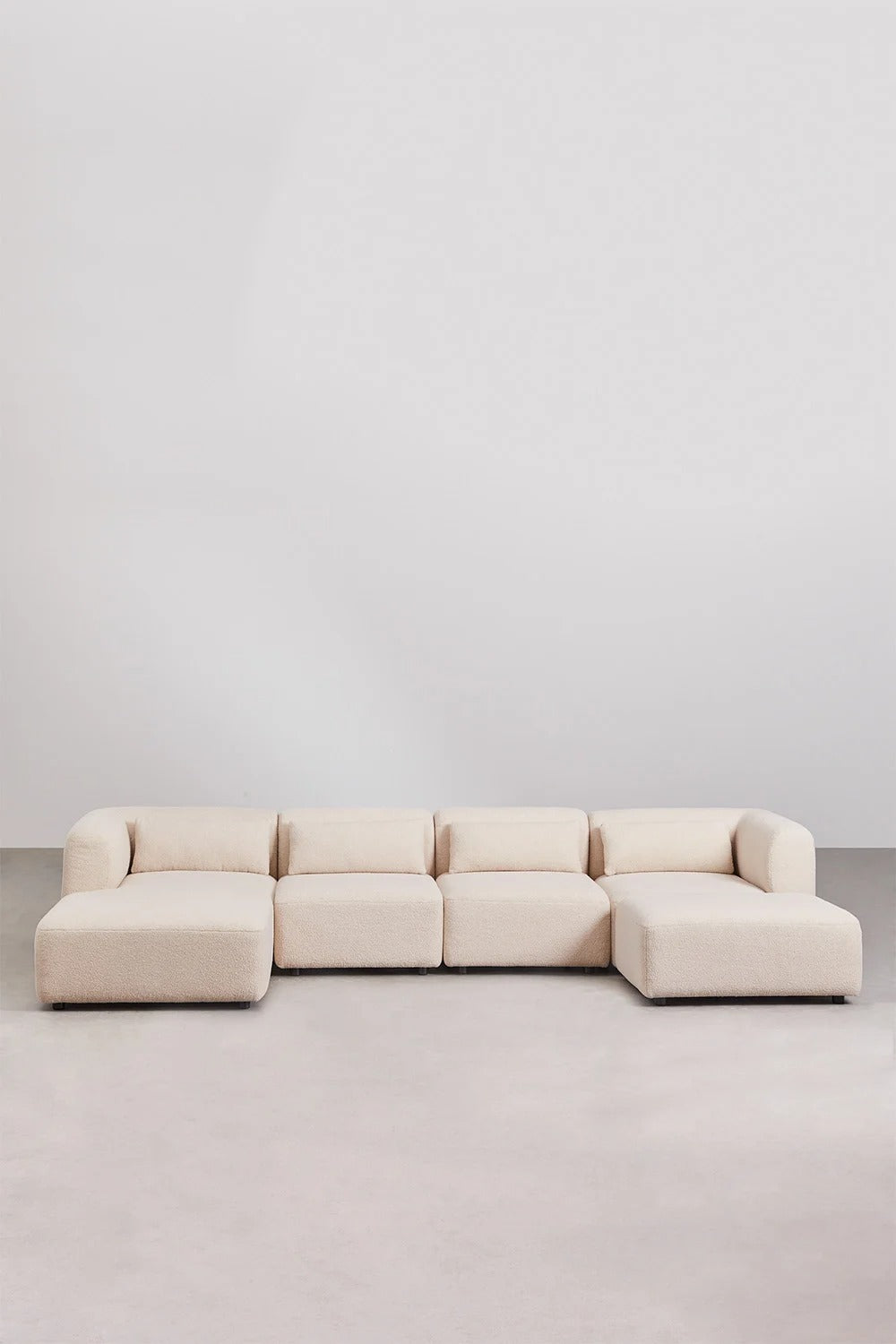 Sofá Modular Chaise Longue Izquierdo de 4 Piezas con Puff Fogler - Ami home decor