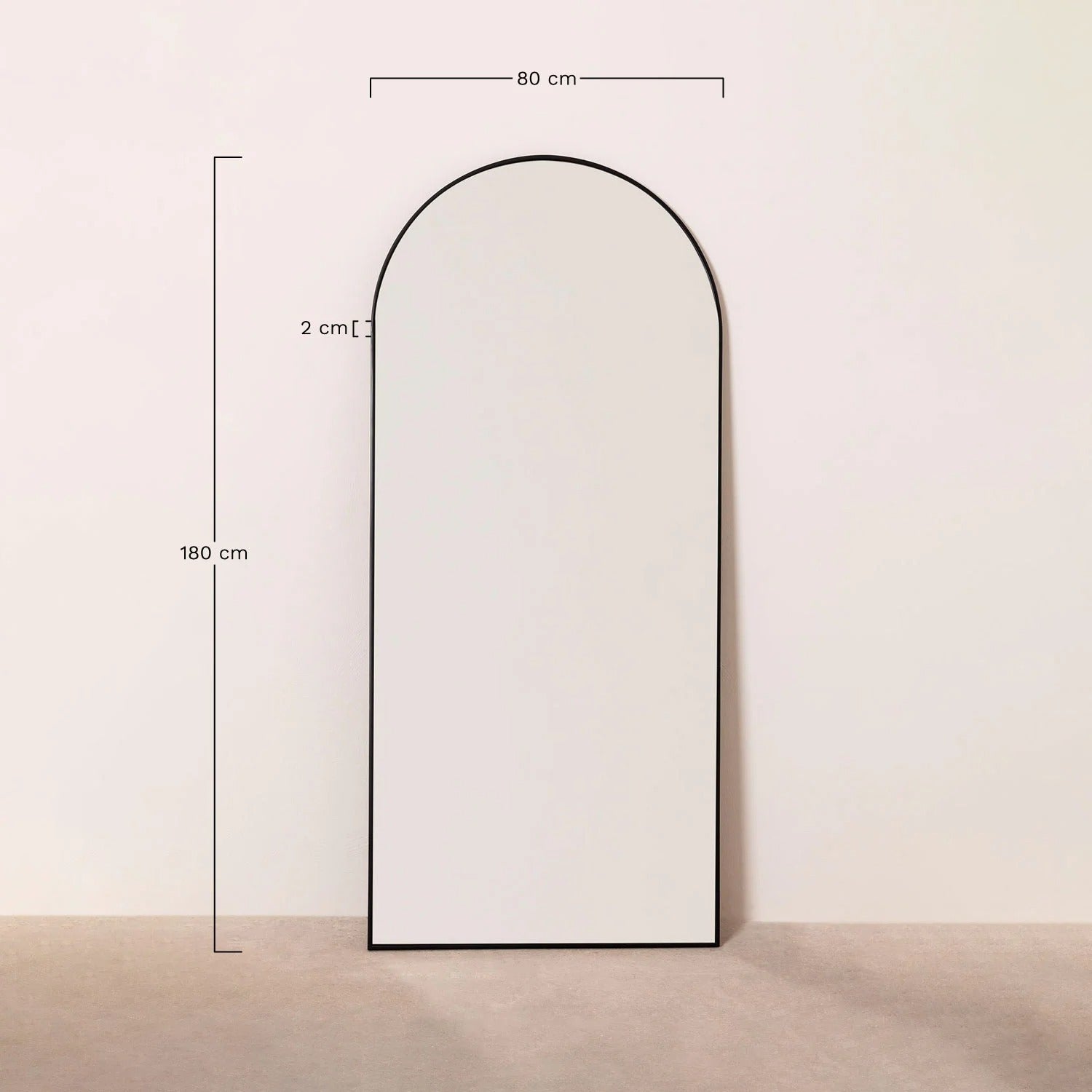 Espejo de pared en metal Belm – 80x180 cm
