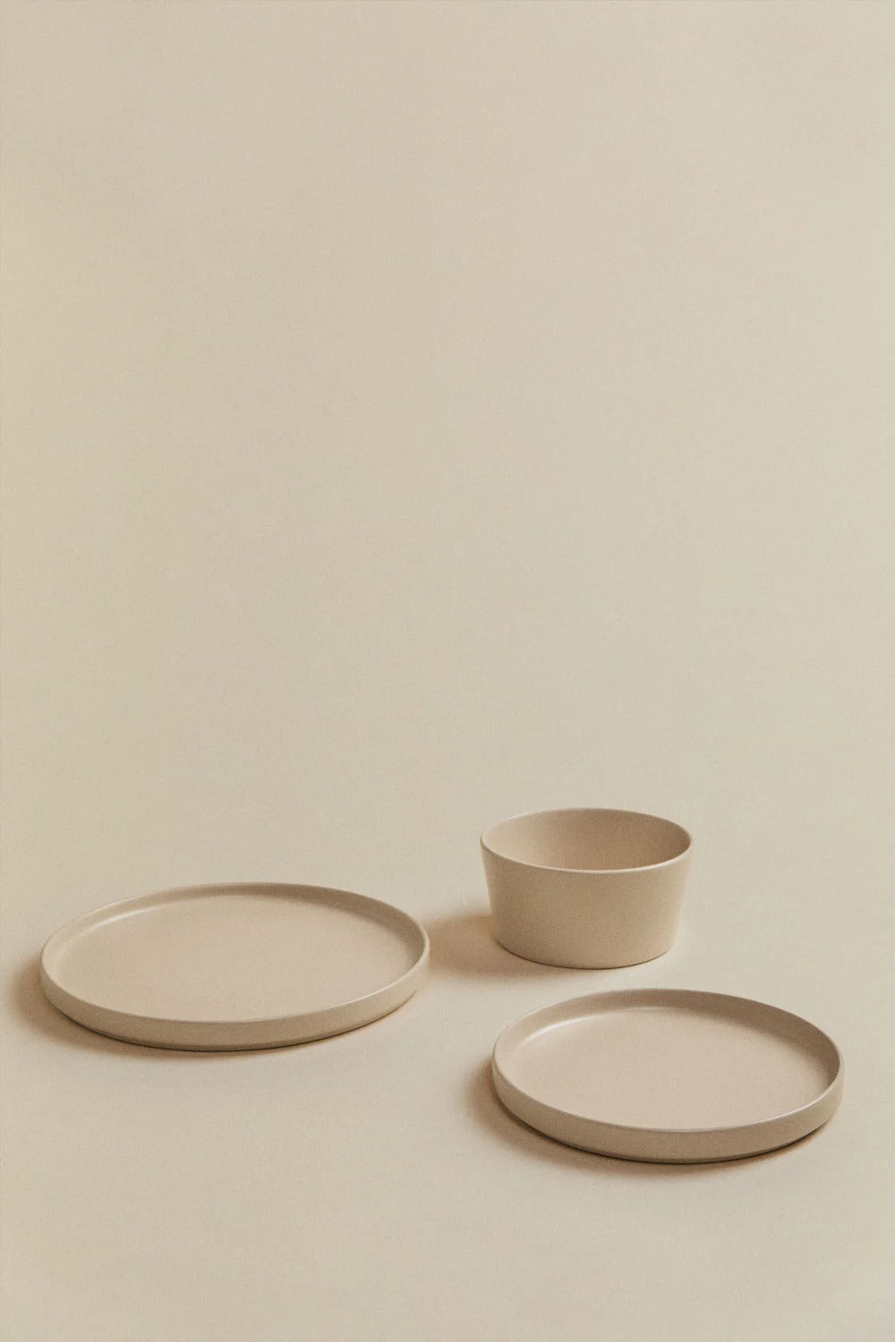 Vajilla de 12 piezas en gres Sillex – Beige Almendra