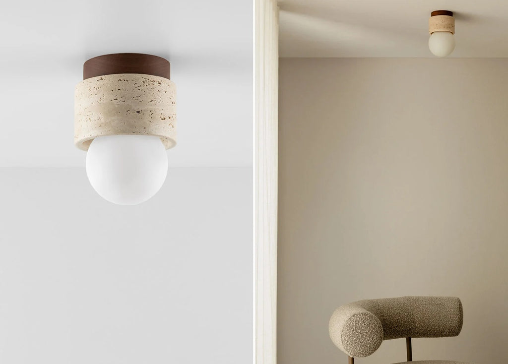 Plafón de Techo en Travertino y Madera Davise - Ami home decor