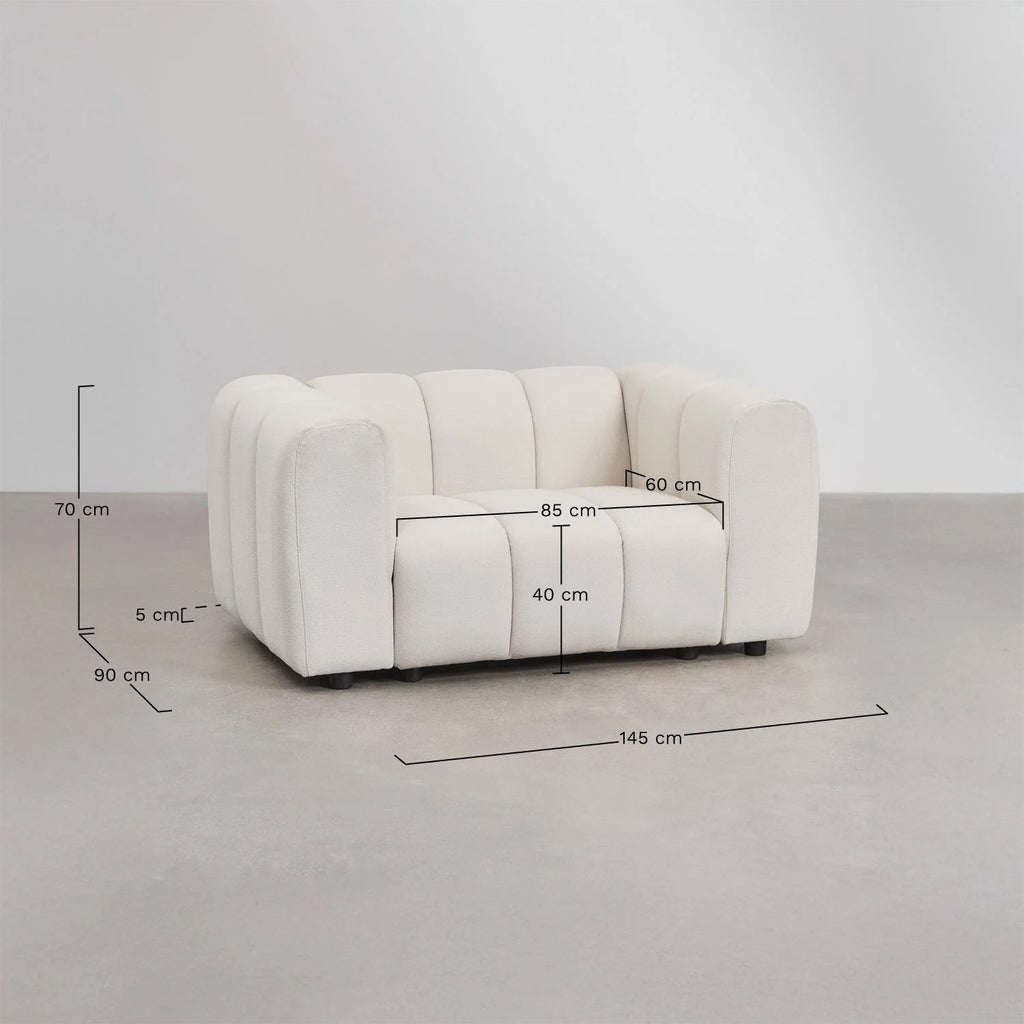 Sillón en tela bouclé Eliot – Confort y Estilo en Armonía - Ami home decor
