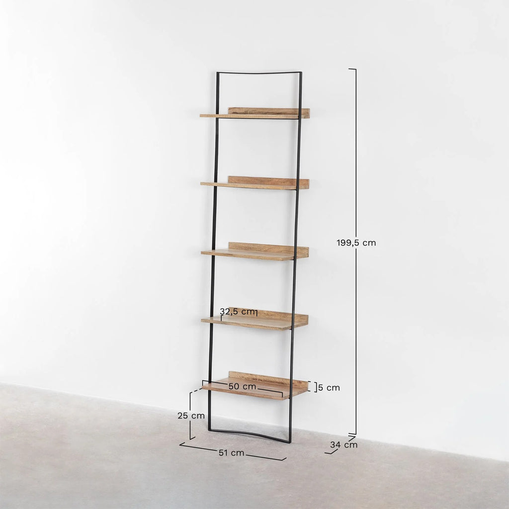 Estantería de pared Tyrp – Madera de Mango & Metal