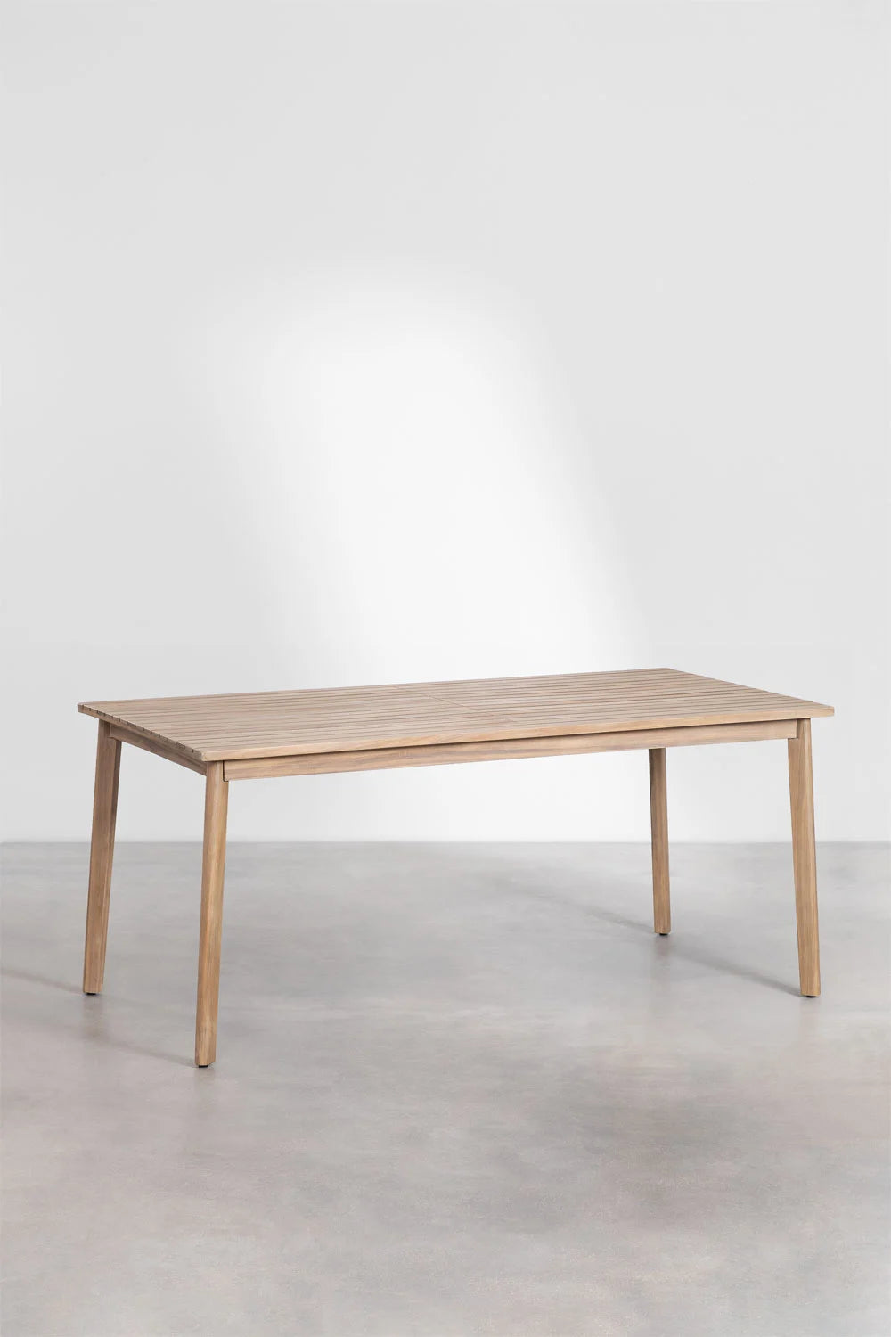 Set Kaela – Mesa de Comedor de Madera de Acacia + 6 Sillas con Cojines